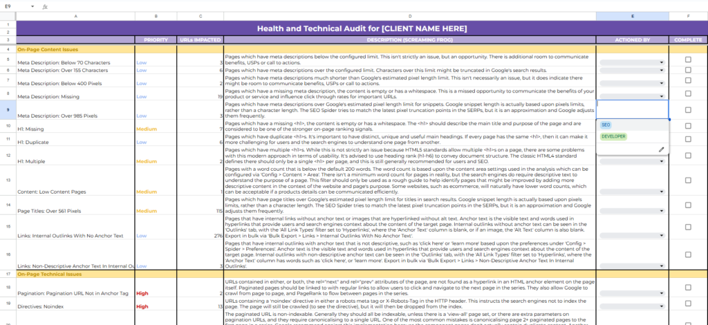 Technical Audit